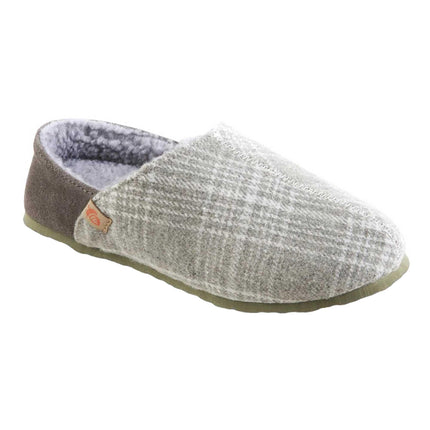 Acorn Women's Slippers - Parker Comfort Grey Plaid Flannel, X-Large | A20153GPLWXL ,