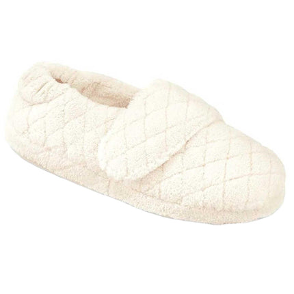 Acorn Women's Spa Slippers - Terry Adjustable Wrap, Natural, Medium | A10631-AAH-M ,