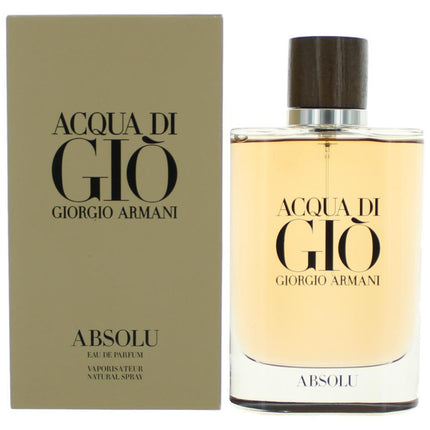 Acqua Di Gio Absolu by Giorgio Armani, 4.2 oz Eau De Parfum Spray for Men ,