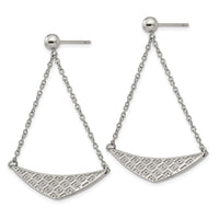 Stainless Steel Polished Post Dangle Earrings ,