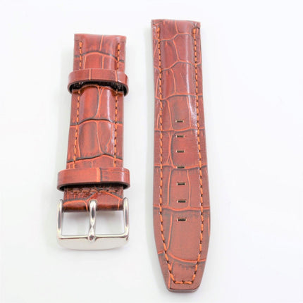 Adee Kaye Unisex 22mm Rich Brown Genuine Leather Band ,