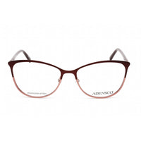 Adensco Men's Eyeglasses - Burgundy Stainless Steel Cat Eye Frame | AD 240 07W5 00 ,