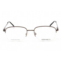 Adensco Men's Eyeglasses - Half Rim Gunmetal Stainless Steel Frame | Bill/N 03WK 00 ,