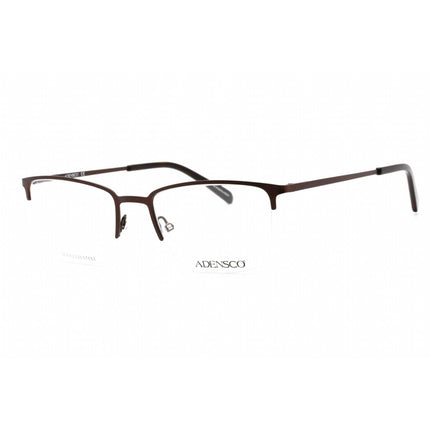 Adensco Men's Eyeglasses - Half Rim Matte Brown Metal Rectangular | AD 136 04IN 00 ,