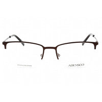 Adensco Men's Eyeglasses - Half Rim Matte Brown Metal Rectangular | AD 136 04IN 00 ,