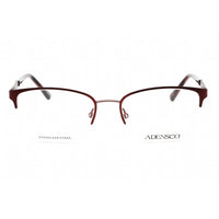 Adensco Men's Eyeglasses - Half Rim Matte Plum Metal Rectangular | AD 243 0U7I 00 ,