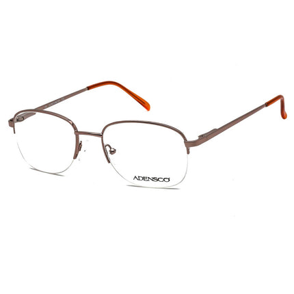 Adensco Men's Eyeglasses - Light Brown Half Rim Frame Clear Lens | Bill/N 01WK 00 ,