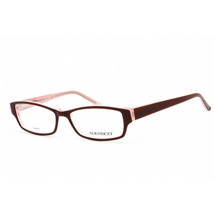 Adensco Women's Eyeglasses - Burgundy and Pink Rectangular Acetate | Ad 212 0DS9 00 ,