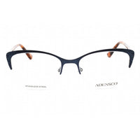 Adensco Women's Eyeglasses - Half Rim Matte Blue Metal Cat Eye Frame | AD 241 0FLL 00 ,