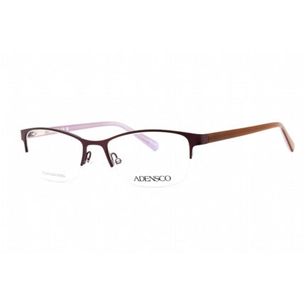 Adensco Women's Eyeglasses - Half Rim Plum Metal Rectangular Frame | AD 230 00T7 00 ,