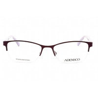 Adensco Women's Eyeglasses - Half Rim Plum Metal Rectangular Frame | AD 230 00T7 00 ,