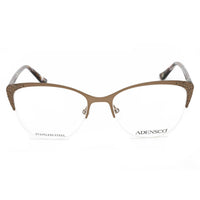 Adensco Women's Eyeglasses - Matte Brown Cat Eye Metal Half Rim | AD 241 04IN 00 ,