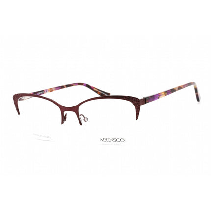 Adensco Women's Eyeglasses - Matte Plum Stainless Steel Cat Eye Frame | AD 241 0U7I 00 ,