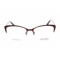 Adensco Women's Eyeglasses - Matte Plum Stainless Steel Cat Eye Frame | AD 241 0U7I 00 ,