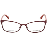 Adensco Women's Eyeglasses - Plum Rectangular Full Rim Plastic Frame | AD 222 00T7 00 ,