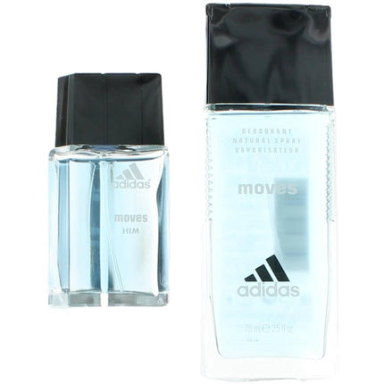 Adidas Men's Gift Set - Moves Deodorant and Eau De Toilette Spray Authentic Scents ,