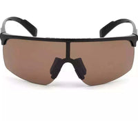Adidas Men's Sunglasses - Half Rim Plastic Shield Frame Brown Lens | ADIDAS SP0005 01E ,