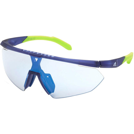 Adidas Men's Sunglasses - Shield Plastic Frame Blue Mirror Lens | ADIDAS SP0015 91X ,