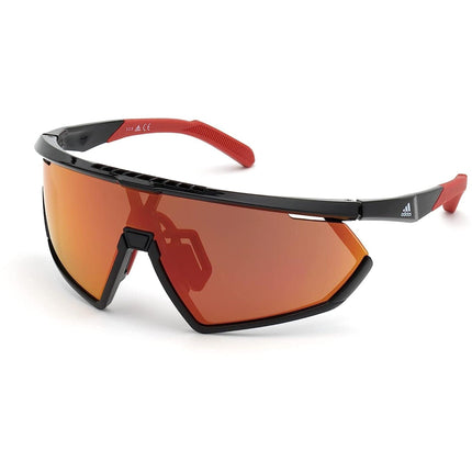 Adidas Men's Sunglasses - Shiny Black Frame Roviex Mirrored Lens | ADIDAS SP0001 01L ,