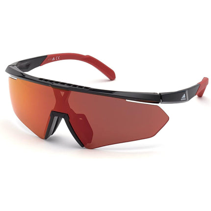 Adidas Men's Sunglasses - Shiny Black Frame Roviex Mirrored Lens | ADIDAS SP0027 01L ,