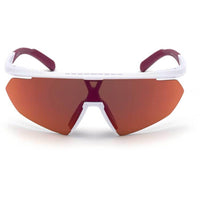 Adidas Men's Sunglasses - White Plastic Half Rim Shield Frame | ADIDAS SP0015 21L ,