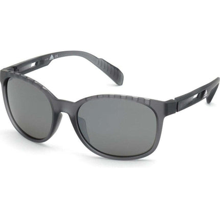 Adidas Unisex Sunglasses - Grey Frame Smoke Mirror Polarized Lens | ADIDAS SP0011 20D ,