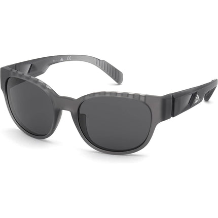 Adidas Unisex Sunglasses - Grey Plastic Full Rim Frame Smoke Lens | ADIDAS SP0009 20A ,