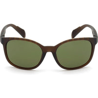 Adidas Unisex Sunglasses - Matte Dark Brown Frame Green Lens | ADIDAS SP0011 49N ,