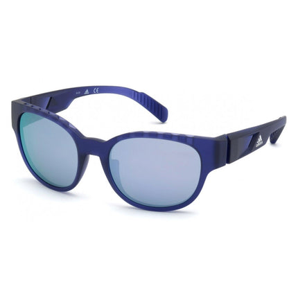 Adidas Unisex Sunglasses - Matte Violet Plastic Mirrored Lens | ADIDAS SP0009 82Z ,