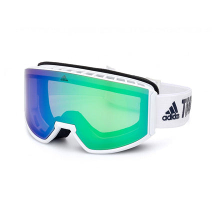 Adidas Unisex Sunglasses - White Plastic Frame Green Mirror Lens | ADIDAS SP0040 21Q ,