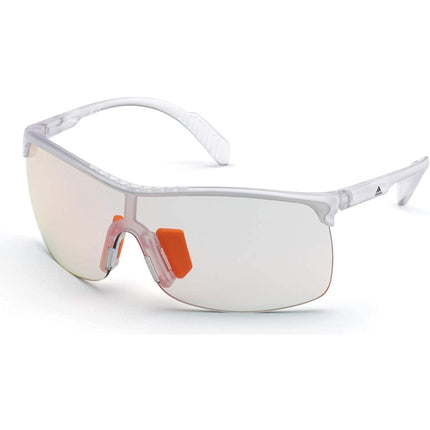 Adidas Women's Sunglasses - Crystal Plastic Half Rim Shield Frame| ADIDAS SP0003 26C ,