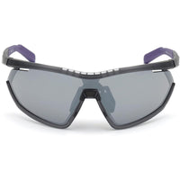 Adidas Women's Sunglasses - Frosted Grey Plastic Frame Smoke Lens | ADIDAS SP0002 20C ,