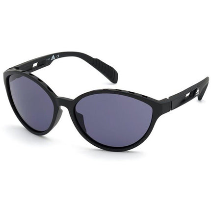 Adidas Women's Sunglasses - Matte Black Full Rim Plastic Cat Eye | ADIDAS SP0012 02A ,