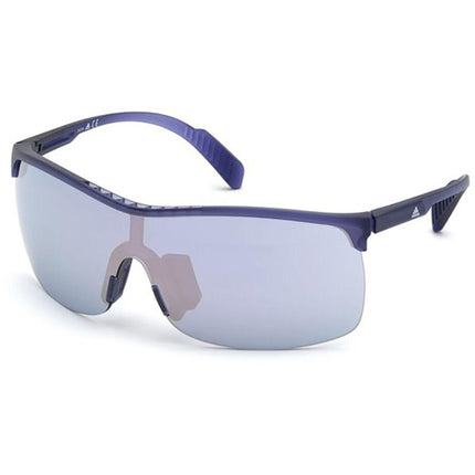 Adidas Women's Sunglasses - Matte Violet Half Rim Shield Frame | ADIDAS SP0003 82Z ,