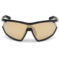 Adidas Women's Sunglasses - Shiny Black Frame Brown Mirrored Lens | ADIDAS SP0002 01G ,