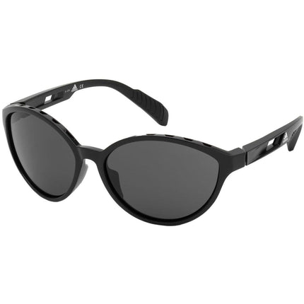 Adidas Women's Sunglasses - Shiny Black Full Rim Plastic Cat Eye | ADIDAS SP0012 01A ,