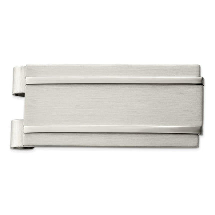 Stainless Steel Brushed and Polished Money Clip ,