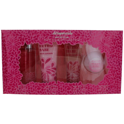 Aeropostale Women's Bath and Body Collection - Retro Babe Delightful, 4 Piece ,