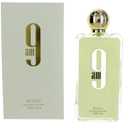 Afnan Men's Eau De Parfum Spray - 9 AM Light and Fresh Earthy Undertone, 3.4 oz ,