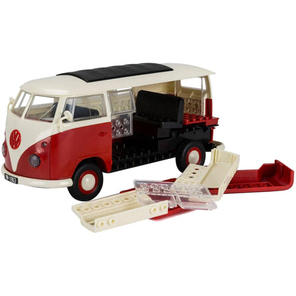 Airfix Quickbuild Skill 1 Model Kit - Volkswagen Camper Van Red Snap Together ,