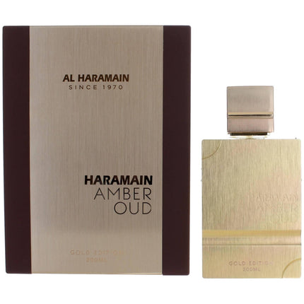 Al Haramain Unisex Eau De Parfum Spray - Exquisite Amber Oud Gold Edition, 6.7 oz ,