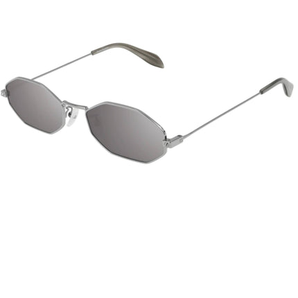 Alexander Mcqueen Men's Sunglasses - Silver Lens | ALEXANDER MCQUEEN AM0211SA 004 ,