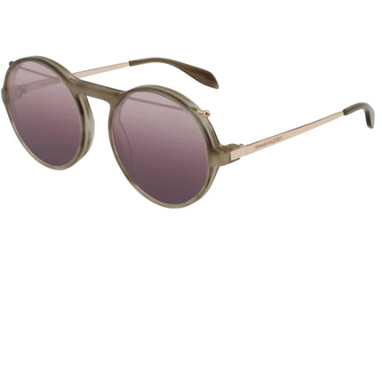 Alexander Mcqueen Unisex Sunglasses - Havana Gold | ALEXANDER MCQUEEN AM0192S 004 ,