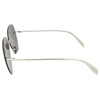Alexander Mcqueen Unisex Sunglasses - Shiny Silver | ALEXANDER MCQUEEN AM0120SA 002 ,