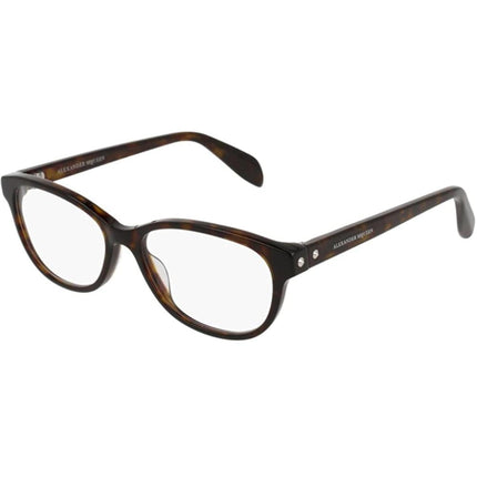 Alexander Mcqueen Women's Eyeglasses - Plastic Oval | ALEXANDER MCQUEEN AM0074O 002 ,