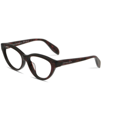 Alexander Mcqueen Women's Eyeglasses - Red Cat Eye | ALEXANDER MCQUEEN AM0045OA 004 ,