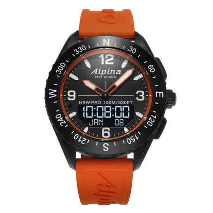Alpina Men's Strap Smartwatch - AlpinerX HSW Compass Orange Rubber | AL-283LBO5AQ6 ,