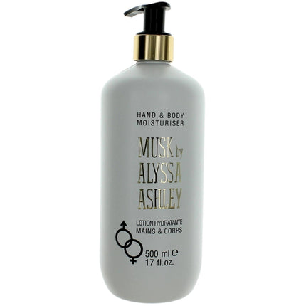 Alyssa Ashley Women's Hand and Body Moisturizer - Musk with Enchanting Notes, 17 oz ,