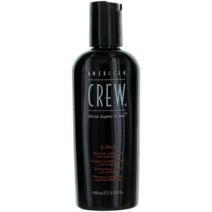 American Crew Men's - 3-in-1 Fresh Shampoo, Conditioner, and Body Wash, 3.3 oz ,