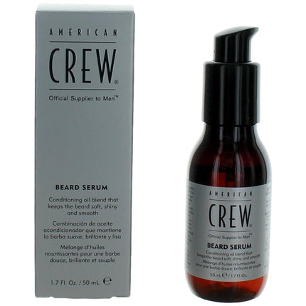 American Crew Men's Beard Serum - Moisture-Rich Oil Based Formula Unscented, 1.7oz ,